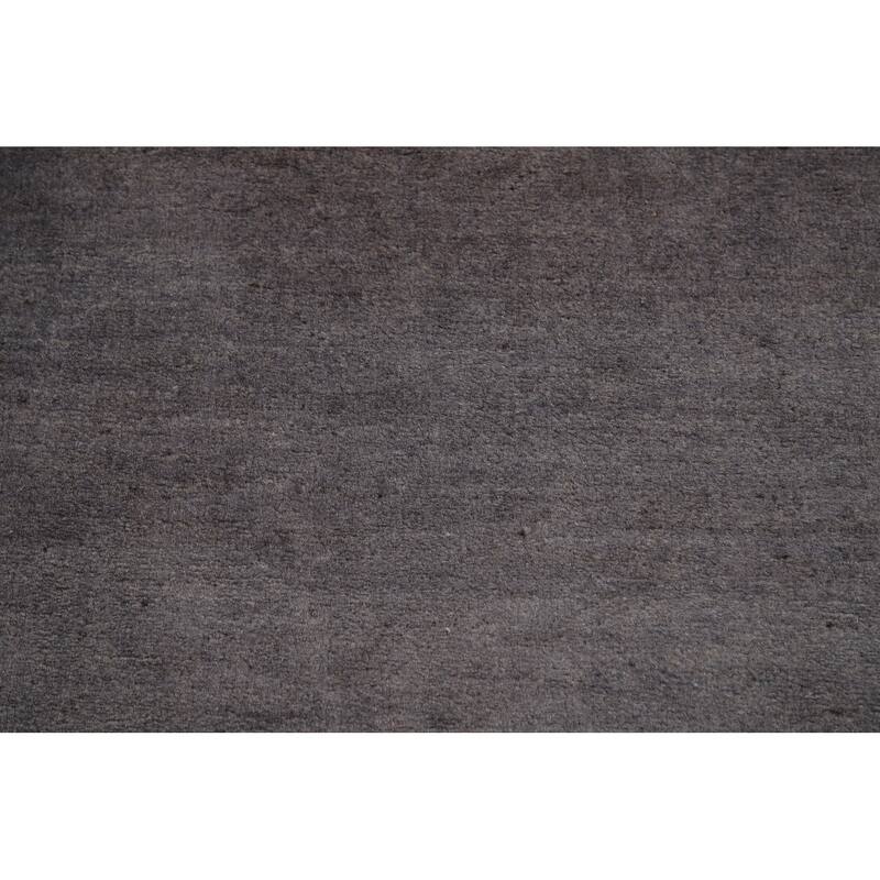 Gray Blue Gabbeh Oriental Runner Rug Handmade Wool Carpet - 2'11"x 6'8"