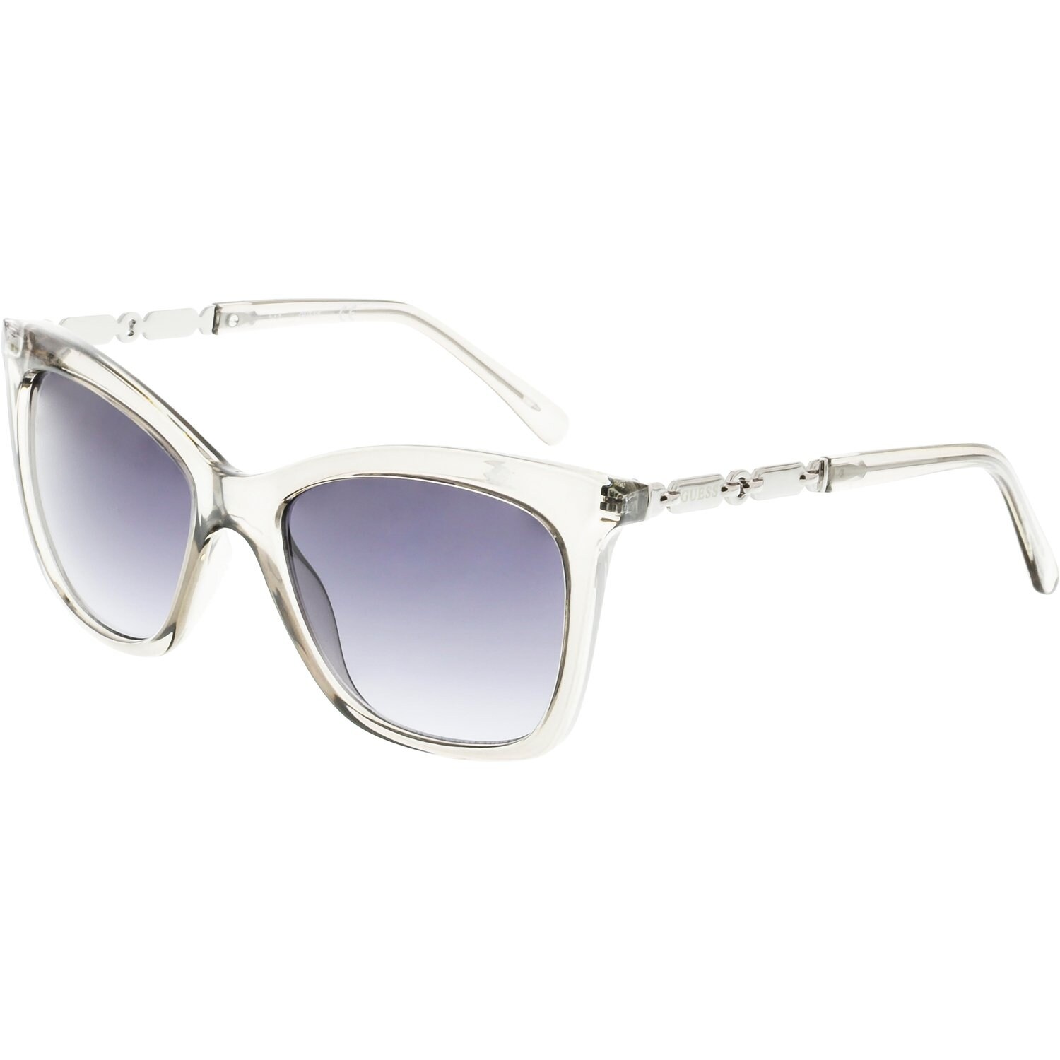 Shop Guess Women S Gradient Gf0317 26b 55 Clear Cat Eye Sunglasses