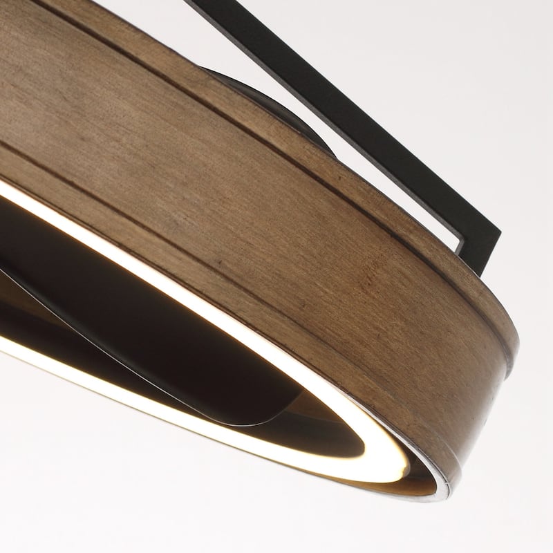 27" Farmhouse Fandelier Ceiling Fan with LED Light