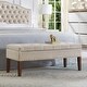 preview thumbnail 9 of 27, Tufted Bench with Storage, Solid Wooden Frame, 48"L X 18"W X 18.5"H Taupe