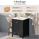 preview thumbnail 76 of 191, GDFStudio - Aurora Wood Bathroom Vanity Set with Ceramic Sink and Divided Drawers