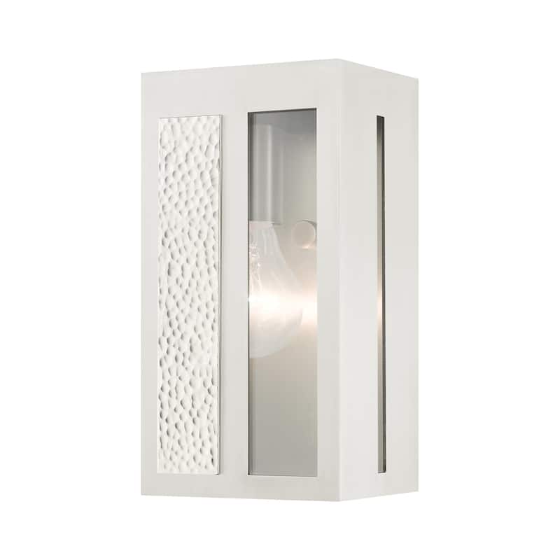 Livex Lighting Lafayette 9" Tall Outdoor Wall Sconce - Brushed Nickel