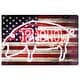 preview thumbnail 2 of 3, Wynwood Studio 'BBQ Pig' Americana and Patriotic Wall Art Canvas Print US Flags - White, Blue