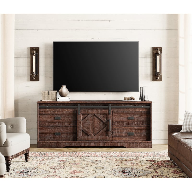WAMPAT Modern Farmhouse TV Stand for up to 65" TVs