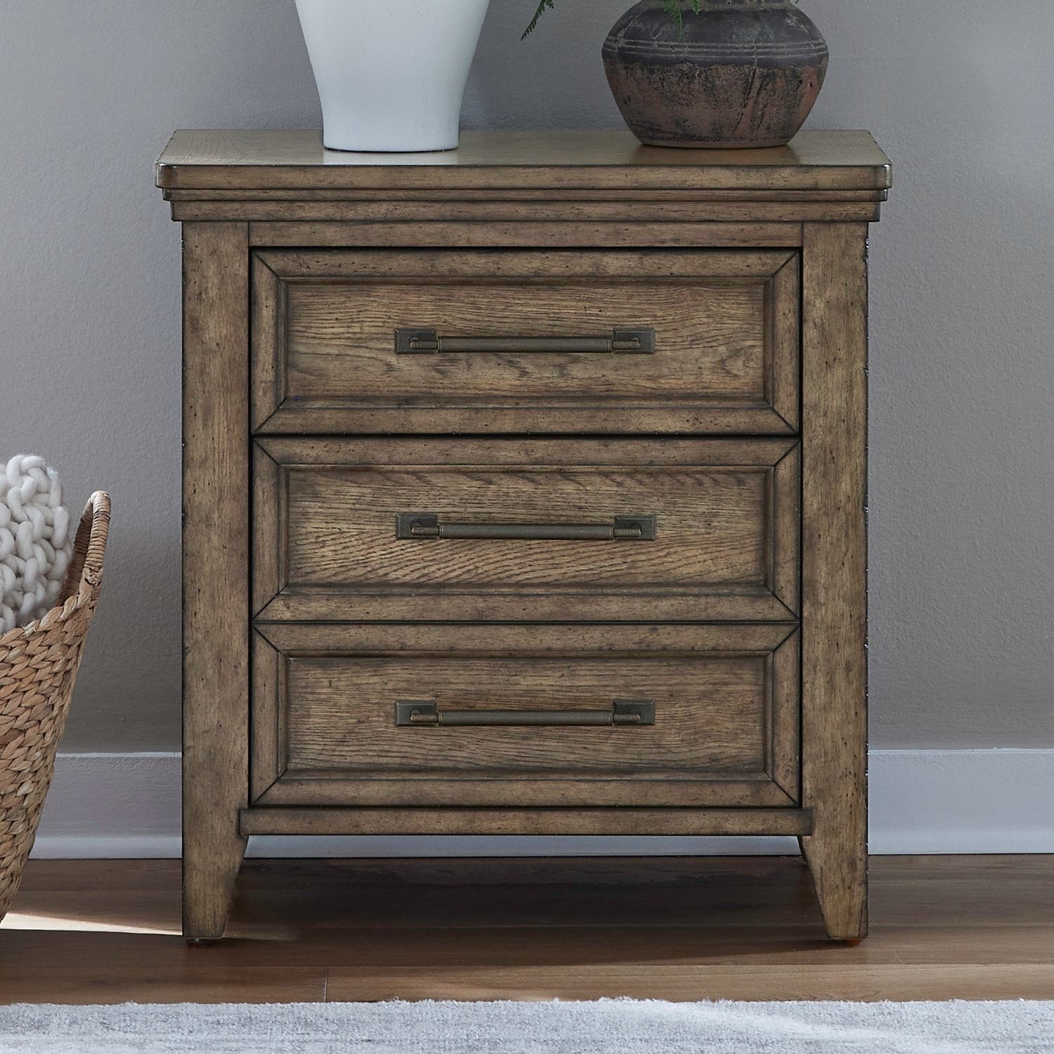 Liberty Furniture Carolina Park Set of 2 Nightstands with Charging Stations