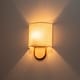 preview thumbnail 18 of 17, 1-Light Modern Ivory Fabric Wall Sconce