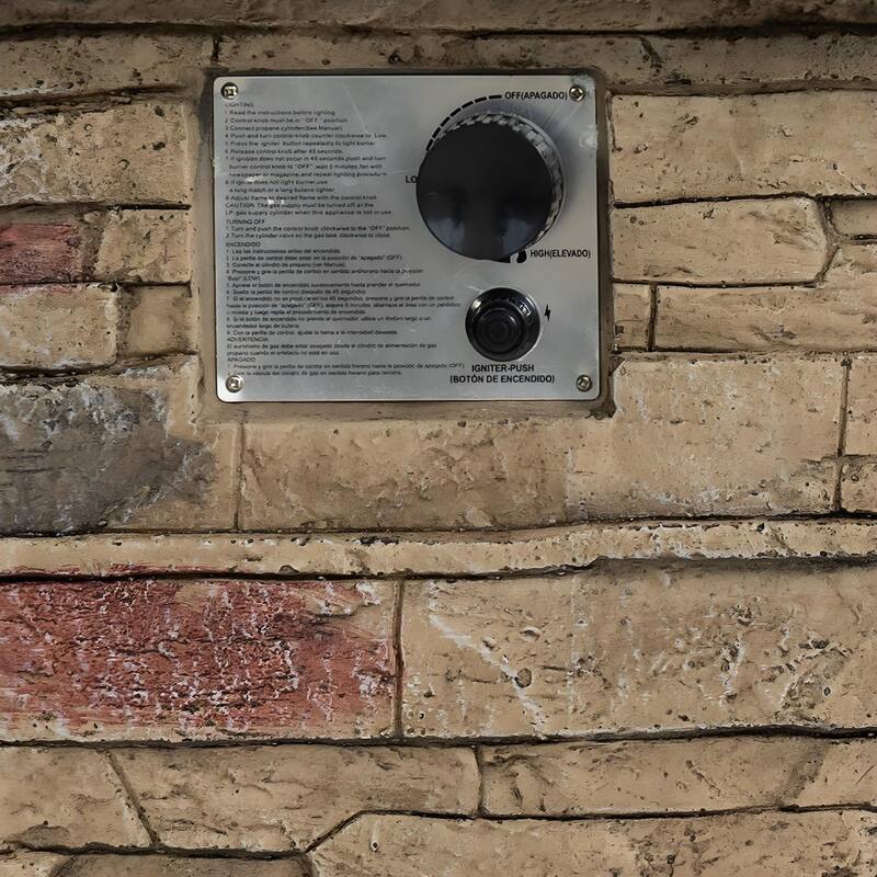 GDFStudio - Modern Outdoor 42" Propane Gas Fire Pit Table with Hidden Tank Storage & Removable Steel Lid, Cover Included