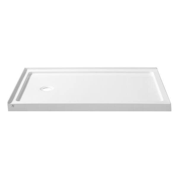 Shop Anzzi Nautilus Series 36 In X 60 In Double Threshold Shower Base In White Overstock 26564785