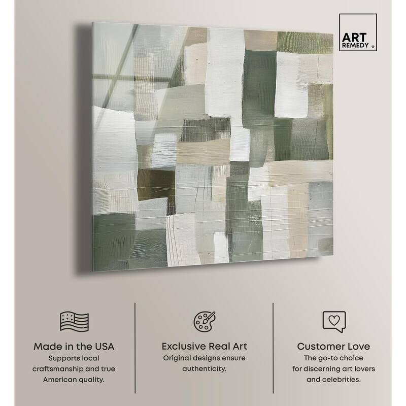 Pale Jade Green I Acrylic by Art Remedy, Ready to Hang