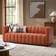 preview thumbnail 13 of 81, HULALA HOME Olinto Modern 83''W Genuine Leather Tufted Couch Sofa with Channel Back and Solid Wood Legs