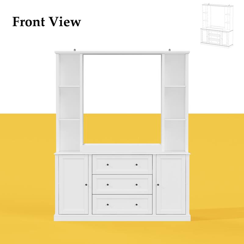 Dresser Storage Cabinet with Drawers and Adjustable Shelves, Diaper Changing Table, Display Shelf, Bookshelf