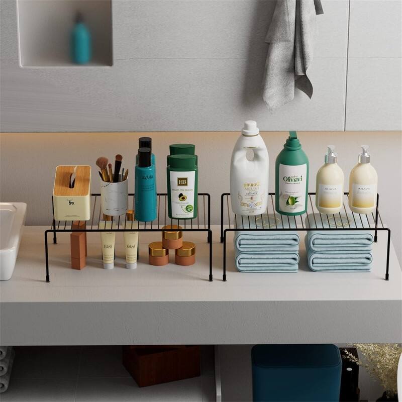 Cabinet Storage Shelf Rack Set of 6 - 9.4"D x 13"W x 5.5"H