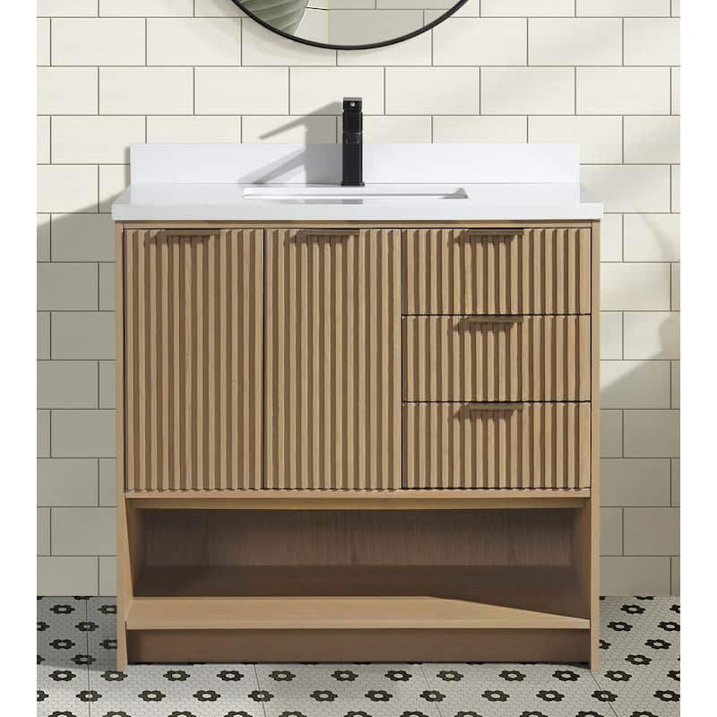 Ari Bath San Diego 36" Freestanding Bathroom Vanity Oak
