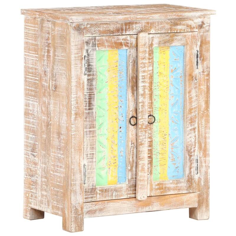 vidaXL Sideboard 24"x13.8"x29.9" Rough Acacia Wood