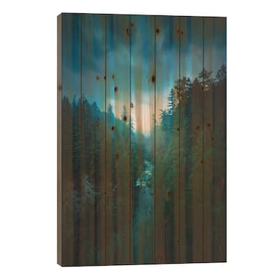 The River Of Light Print On Wood by Zach Doehler - Multi-Color