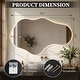 LED Frameless Bathroom Mirror Anti-Fog 3-Color Dimmable Irregular Wall ...