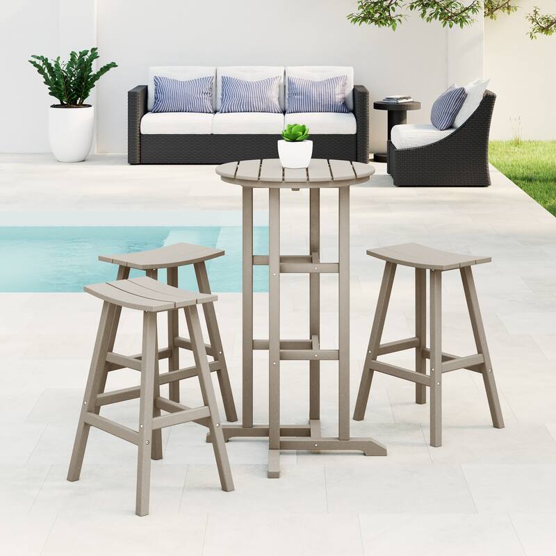 Laguna Hdpe All Weather Outdoor Patio Bistro Bar Set (4-Piece Set)