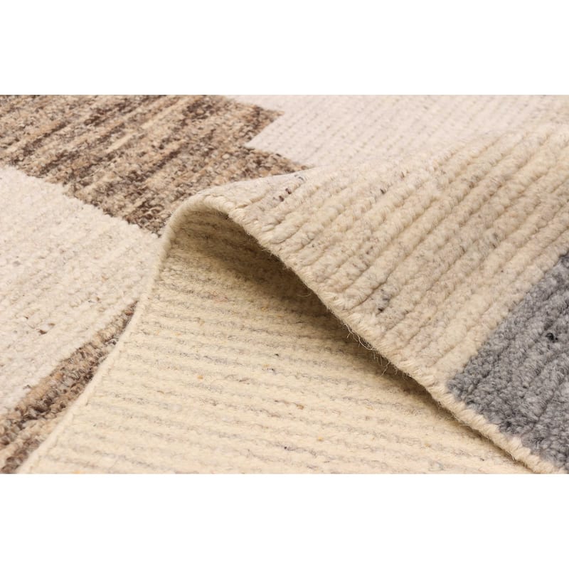 ECARPETGALLERY Hand-knotted Tangier Ivory Wool Rug - 8'0 x 10'2