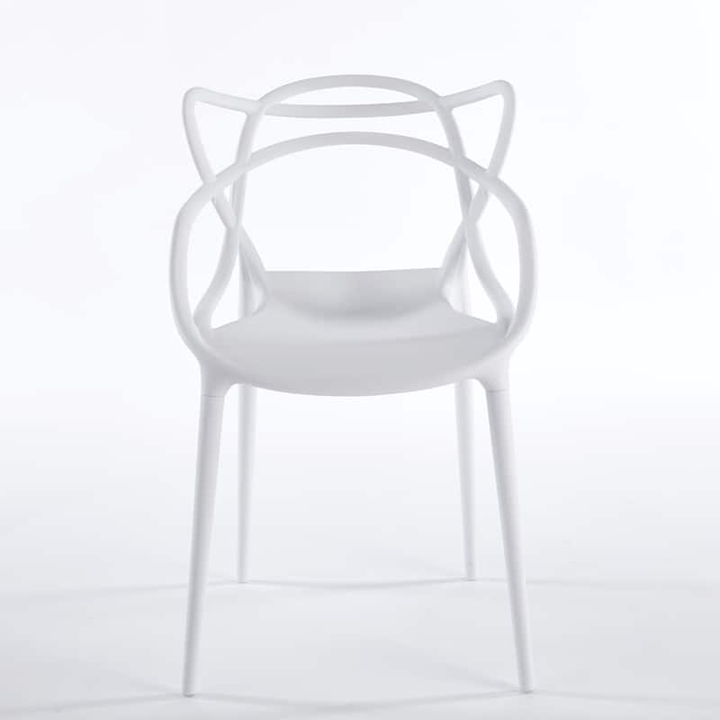Modern Accent Chair with Clear Shell and Metal Legs, Versatile Dining or Desk Chair