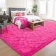 preview thumbnail 47 of 52, Living Room Bedroom Super Soft Pile Area Rug, Modern Shaggy Rugs, Non-Slip Pile Rugs for Kids 9'x12' - Hot Pink - Rectangle