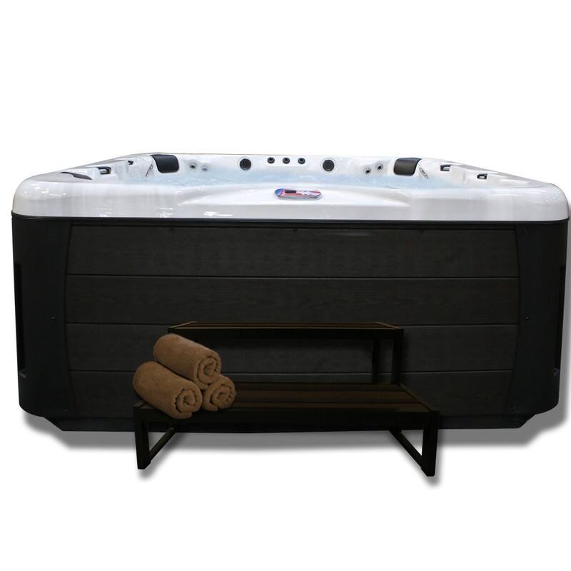 7-Person 56-Jet Premium Acrylic Lounger Hot Tub with bluetooth system