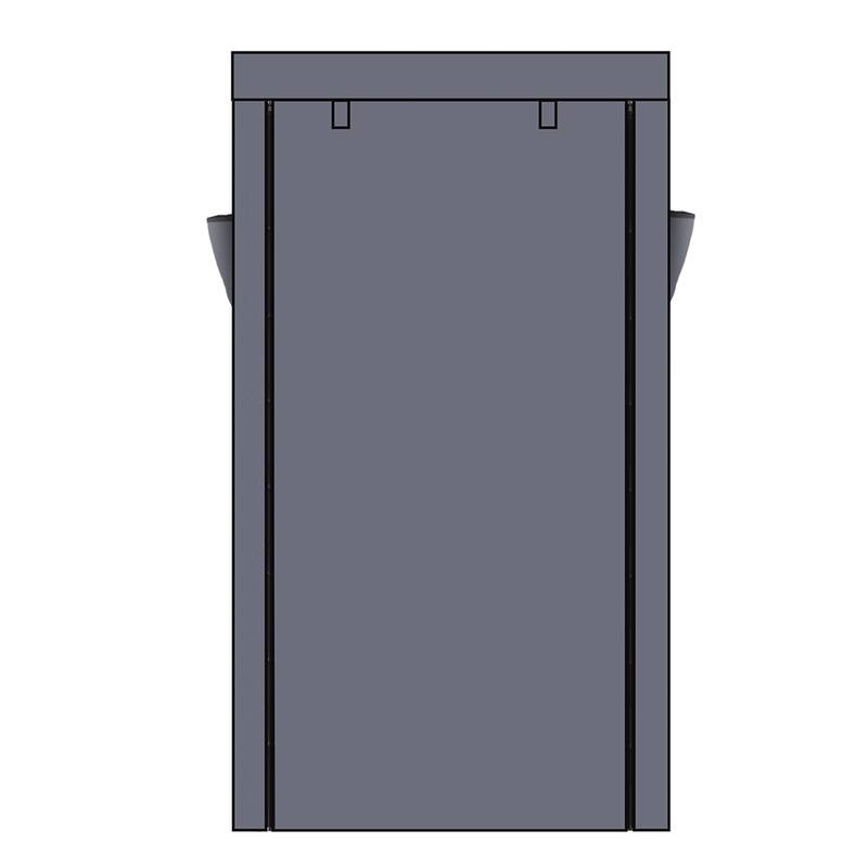 10 Tiers Shoe Rack with Dustproof Cover Closet Gray