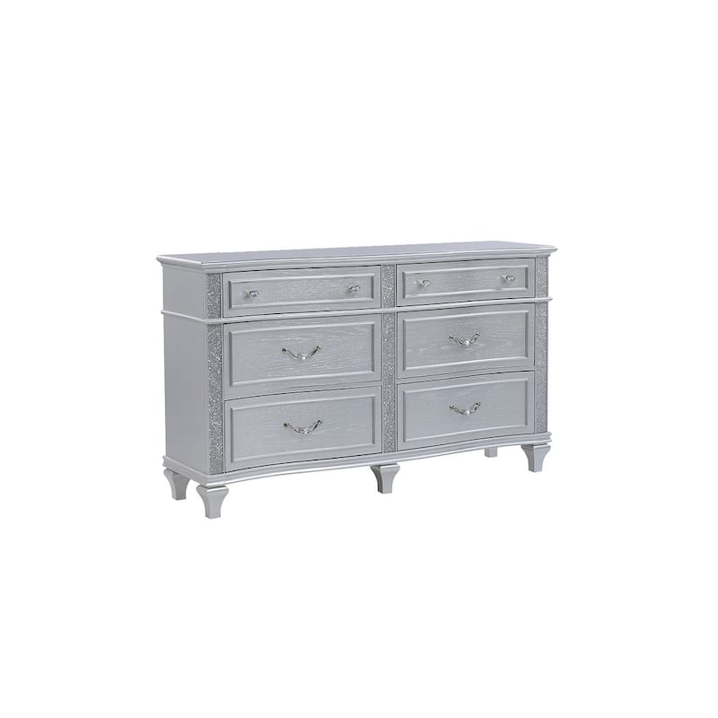 Mystic Dresser Silver - 6-drawer