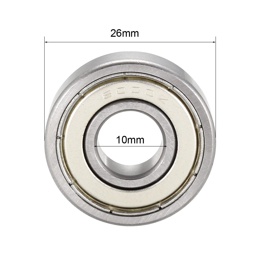 Double Metal Shielded Ball Bearing 6000Z 25 PCS 6000ZZ 10x26x8 mm