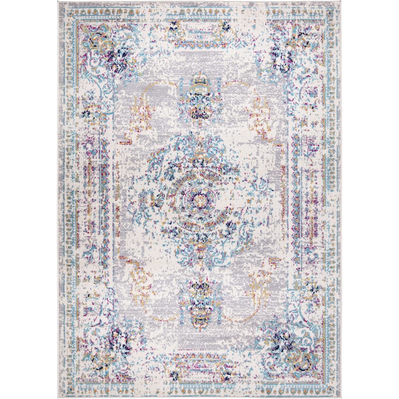 World Rug Gallery Boho Abstract Vintage Oriental Area Rug