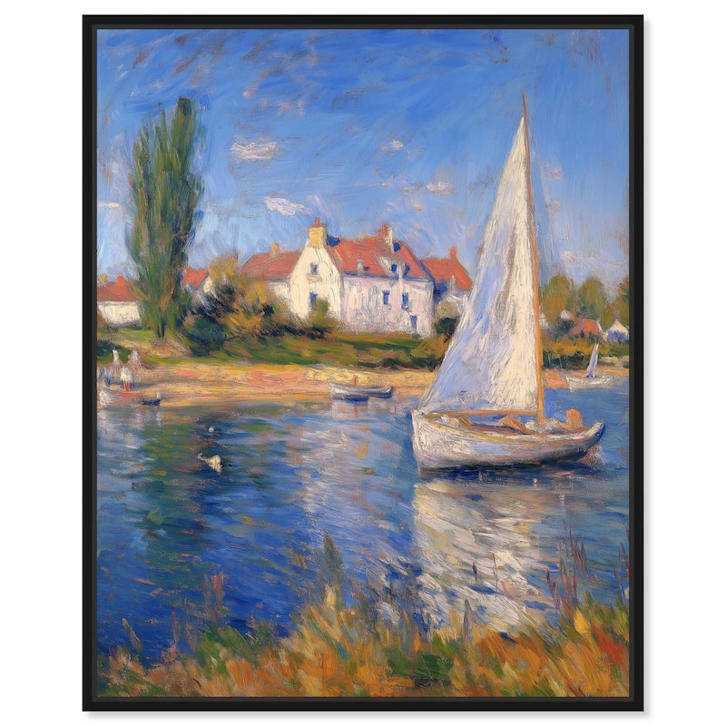 Bayside Calm I Canvas by Art Remedy - 20" x 24" - Black