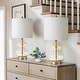preview thumbnail 32 of 55, Ellipse Curved Gourd Glass Table Lamp, Set of 2