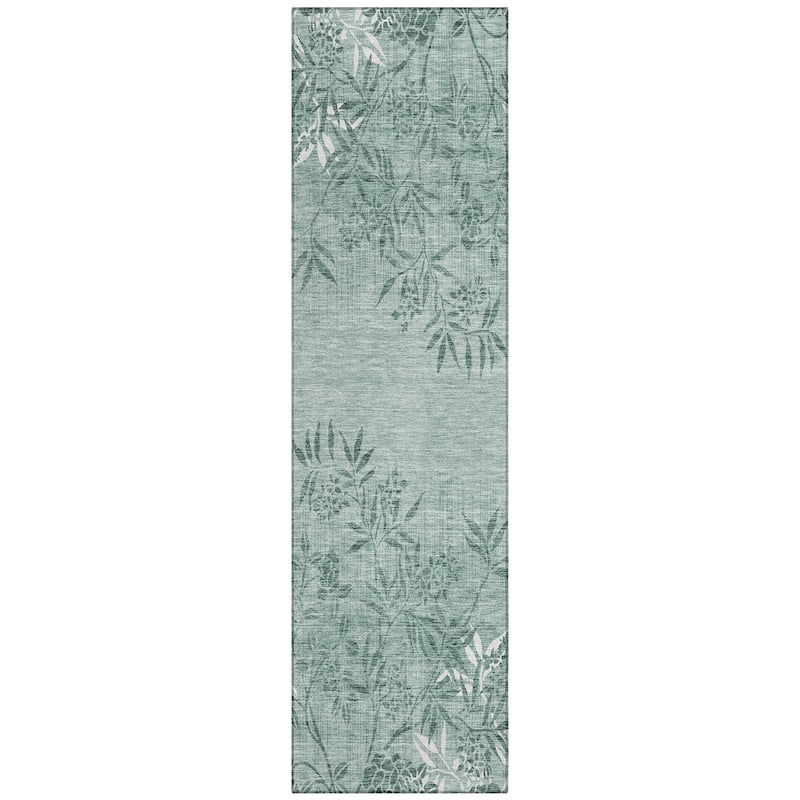 Machine Washable Indoor/ Outdoor Chantille Modern Garden Rug