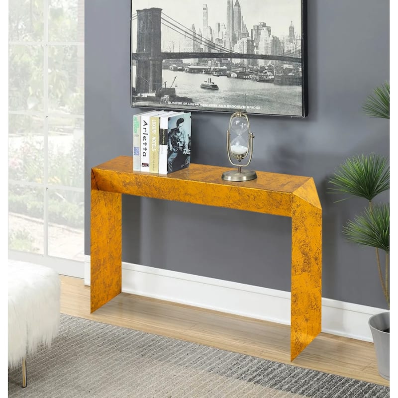 Pasargad Home Katya Antique Finish Iron Console Table - W12"XL41.75"XH30"