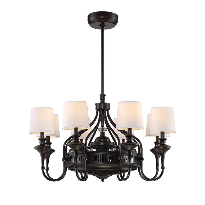 Brisa 8-Light Fan D'Lier in English Bronze