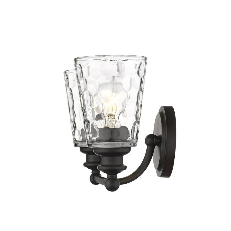 Modern Transitional Hardwired Wall Light with Reversible Mount and Clear Glass Shade LED Compatible