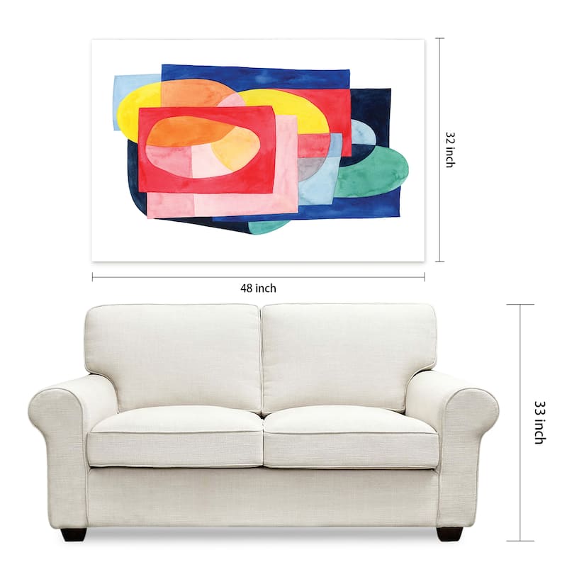 "Launder II" Frameless Free Floating Tempered Glass Panel Graphic Wall Art