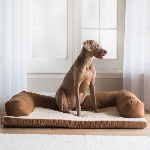 orthopedic dog bed with bolsters
