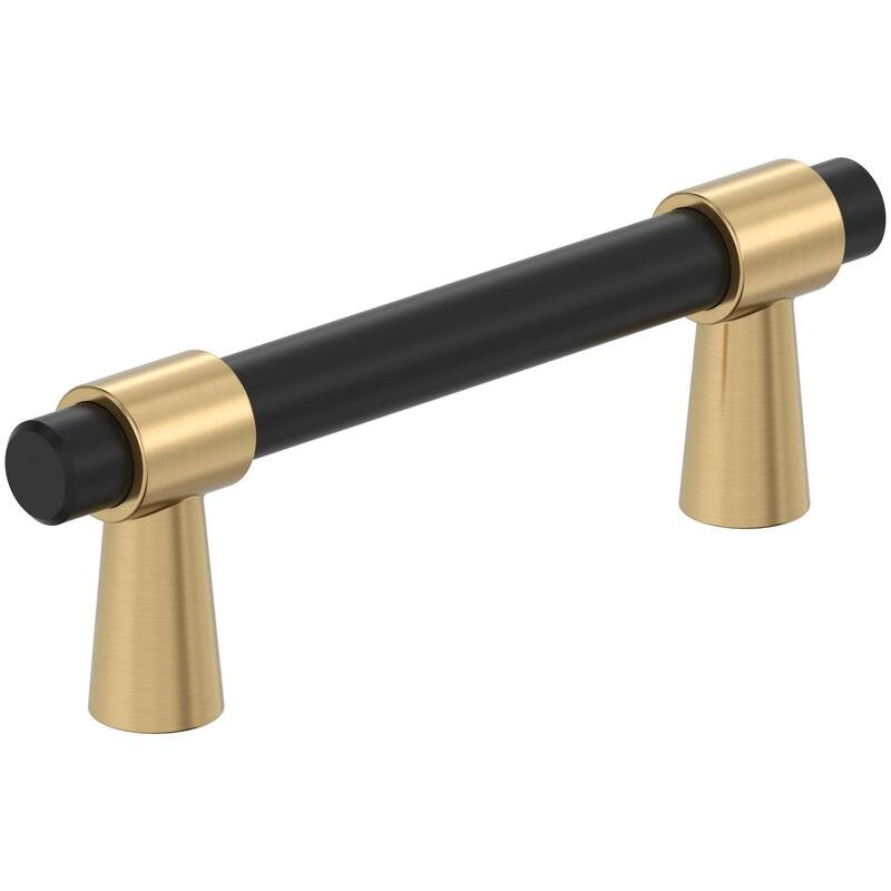 Amerock BP37385 Mergence 3" Center to Center Bar Cabinet Pull - Matte Black / Champagne Bronze