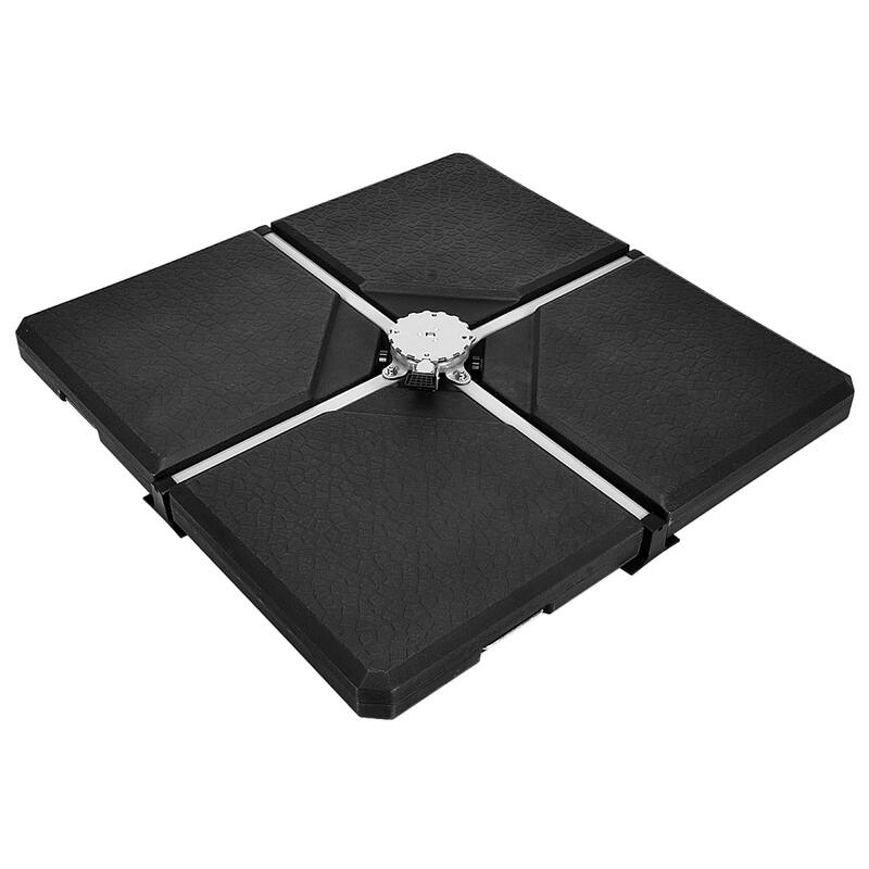 Square Cantilever Offset Umbrella Weights Base Water/Sand Filled