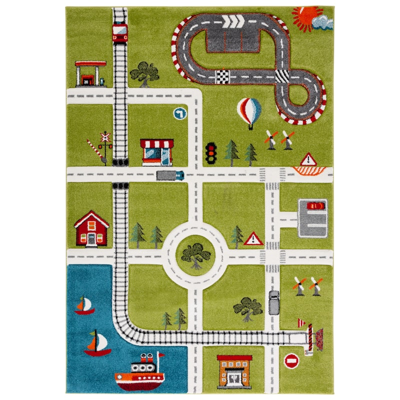 SAFAVIEH Carousel Kids Koika Neighborhood Road Rug