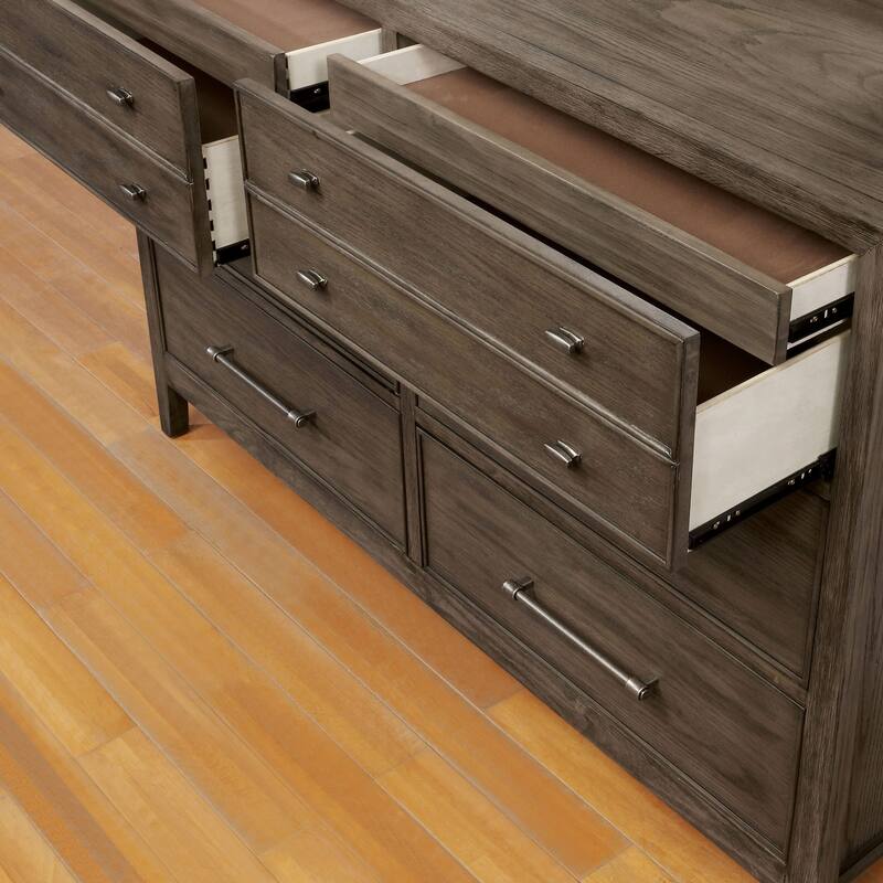 Wria Transitional Grey 56-inch Wide 6-Drawer Solid Wood Dresser by Furniture of America