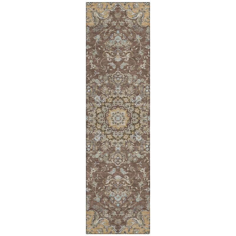 Machine Washable Indoor/ Outdoor Traditional Niko Chantille Rug