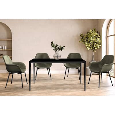 Avo 55" Rectangular Dining Table with Glass/Stone Top
