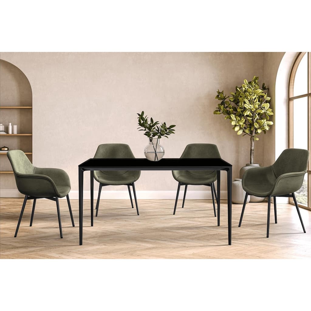 Avo 55" Rectangular Dining Table with Glass/Stone Top