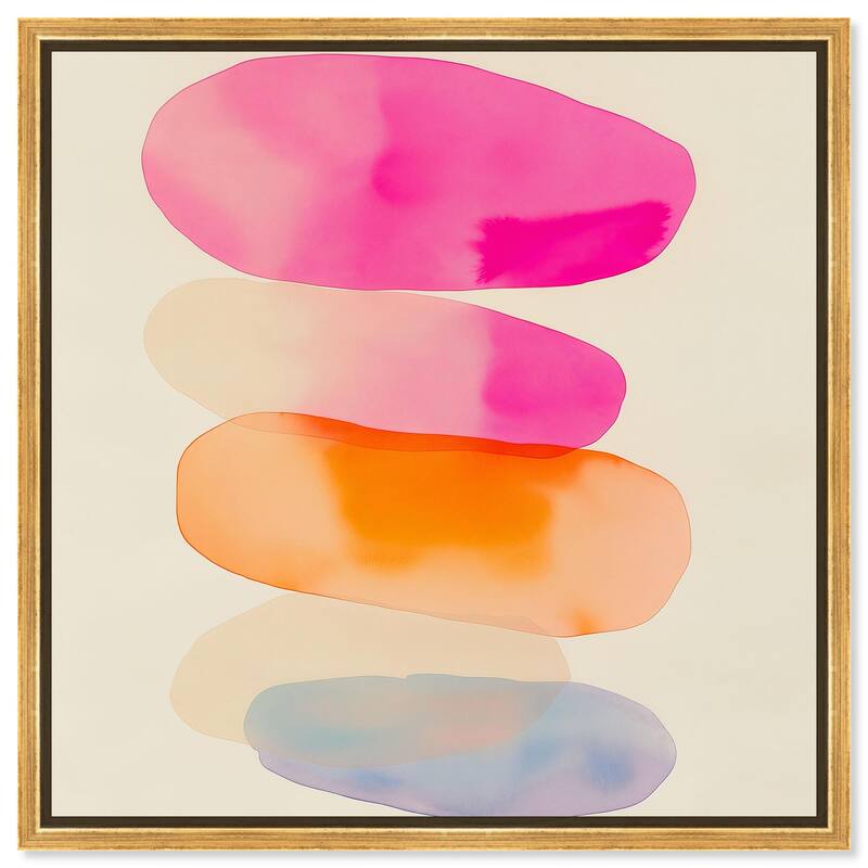 Pebble Palette Canvas by Art Remedy - 30" x 30" - Gold