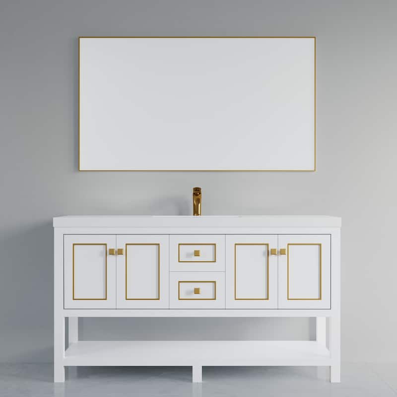 Davis 60" Single Bathroom Vanity Set