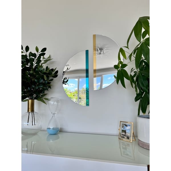 Decorative Mirror Set of 2/Custom Colors/Mirrored Acrylic Art/Wall Art/Made In USA/Mirror Wall