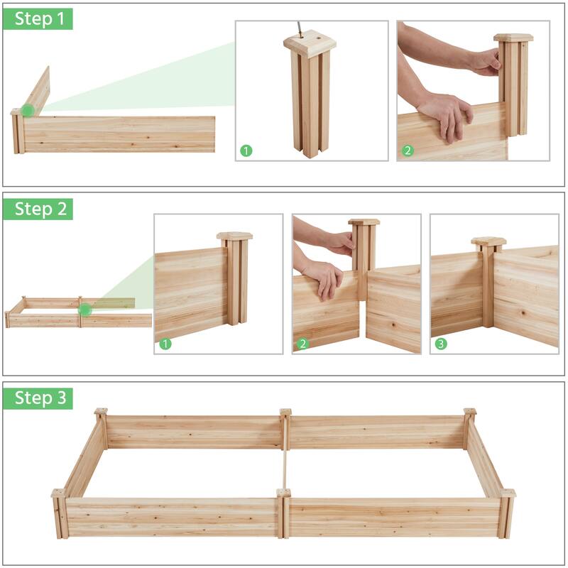 Yaheetech Wooden Raised Garden Bed Greenhouse Planter