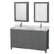 Option Dark Gray / White Carrara Marble Top / Brushed