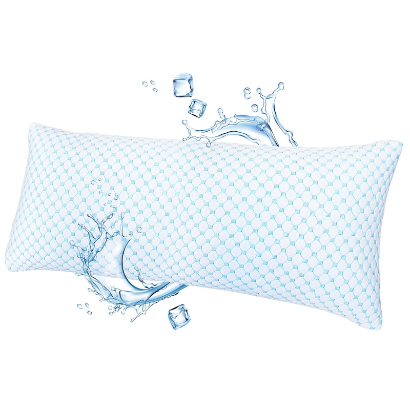Nestl Coolest Heat and Moisture Reducing Ice Silk Pillow - Gel Infused Adjustable, Breathable, and Washable Memory Foam Pillow